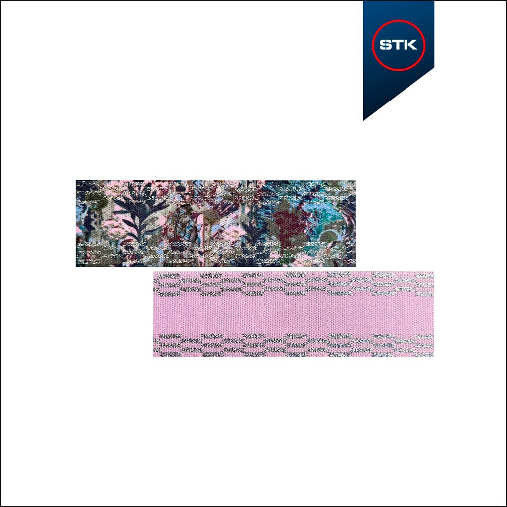 EL&Aacute;STICO STK 2374 SUBLY 40MM BRANCO / LUREX PRATA (MASH UP - 798 - 2 LADOS)